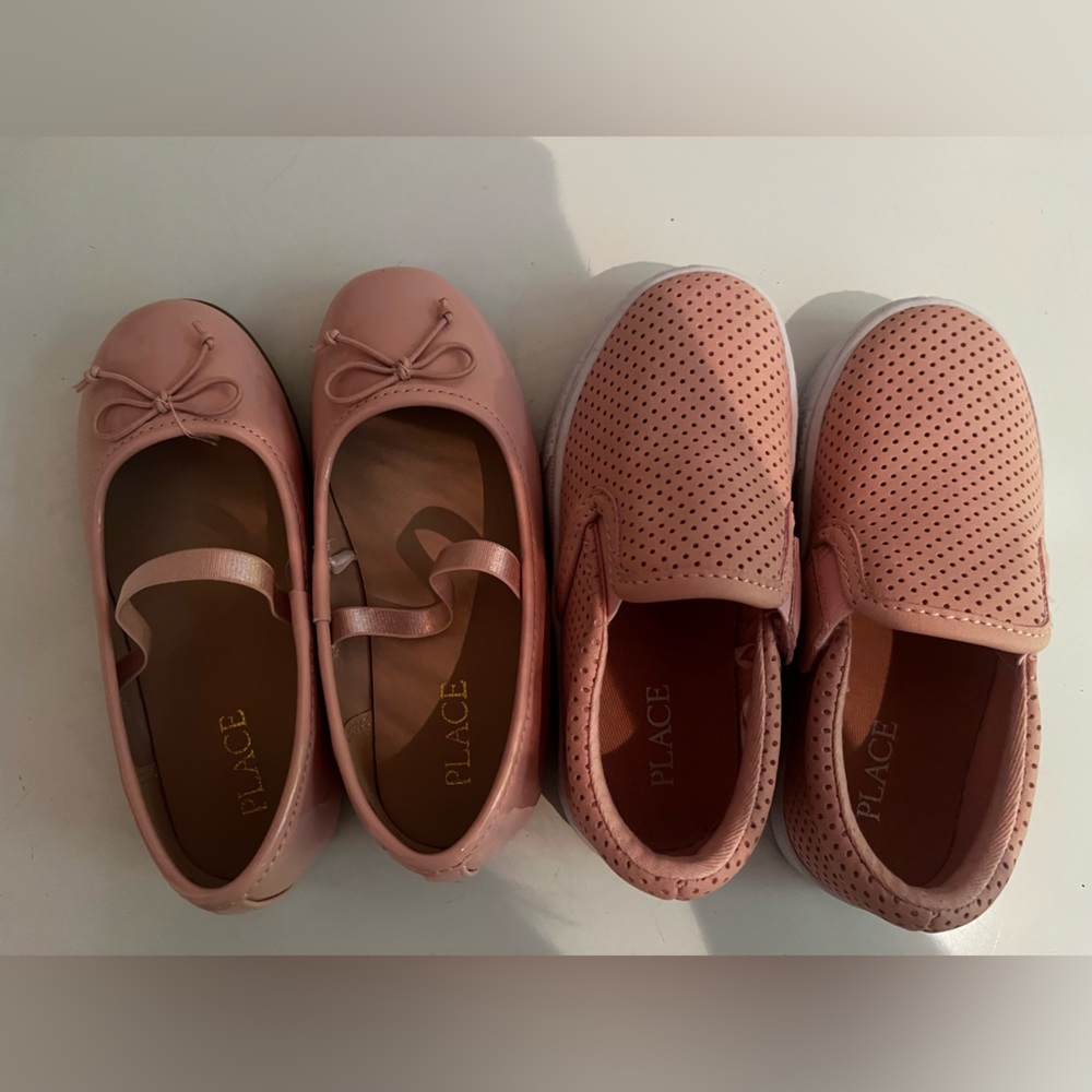 NEW- set of two pairs of new shoes for little girls
